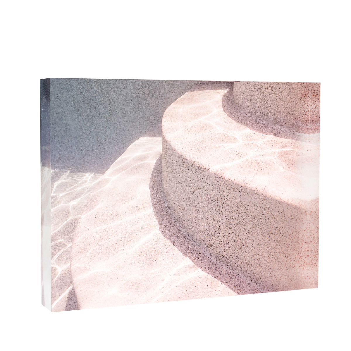 Lucite Block : Pink Step Poolscape