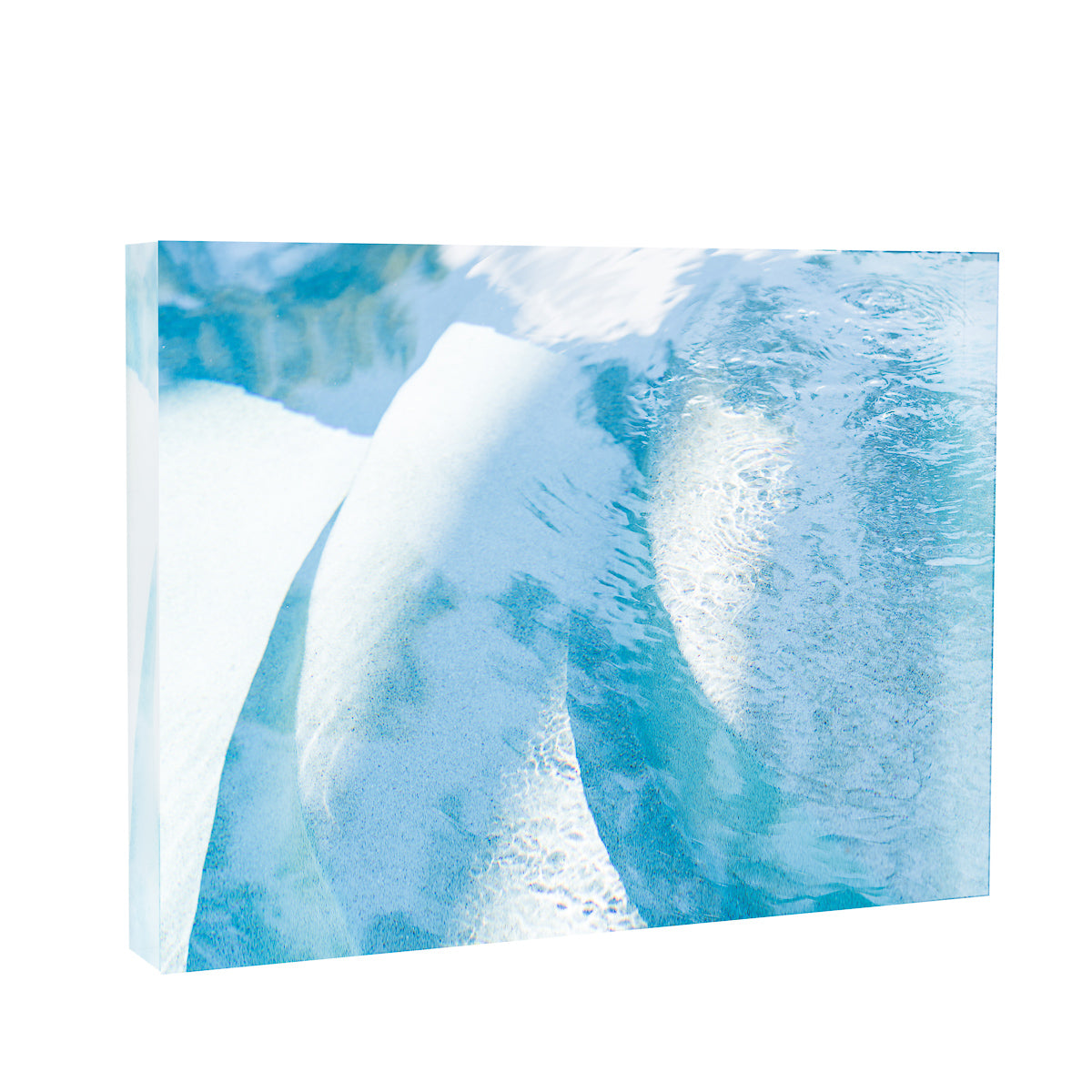 Lucite Block : Curved Blue Poolscape