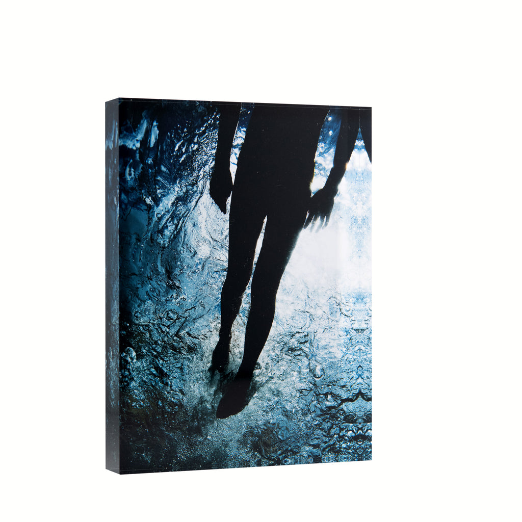 Lucite Block : Swimmer Silhouette